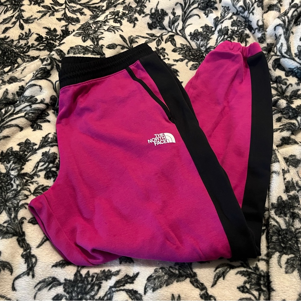Pink north face joggers